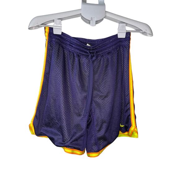 Nike Pants - Nike Dark Blue/Purple Shorts with Bright Yellow Trim Women Small
